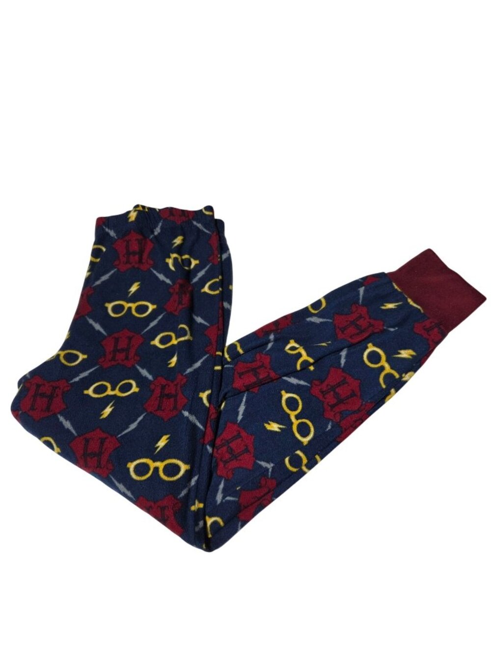 Harry Potter Pajama Pants Size Small Hogwarts Crest Glasses Lightning Print